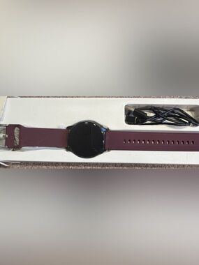 Letsfit Smart Watch Health Tracker E42 Black Bezel + Purple Band